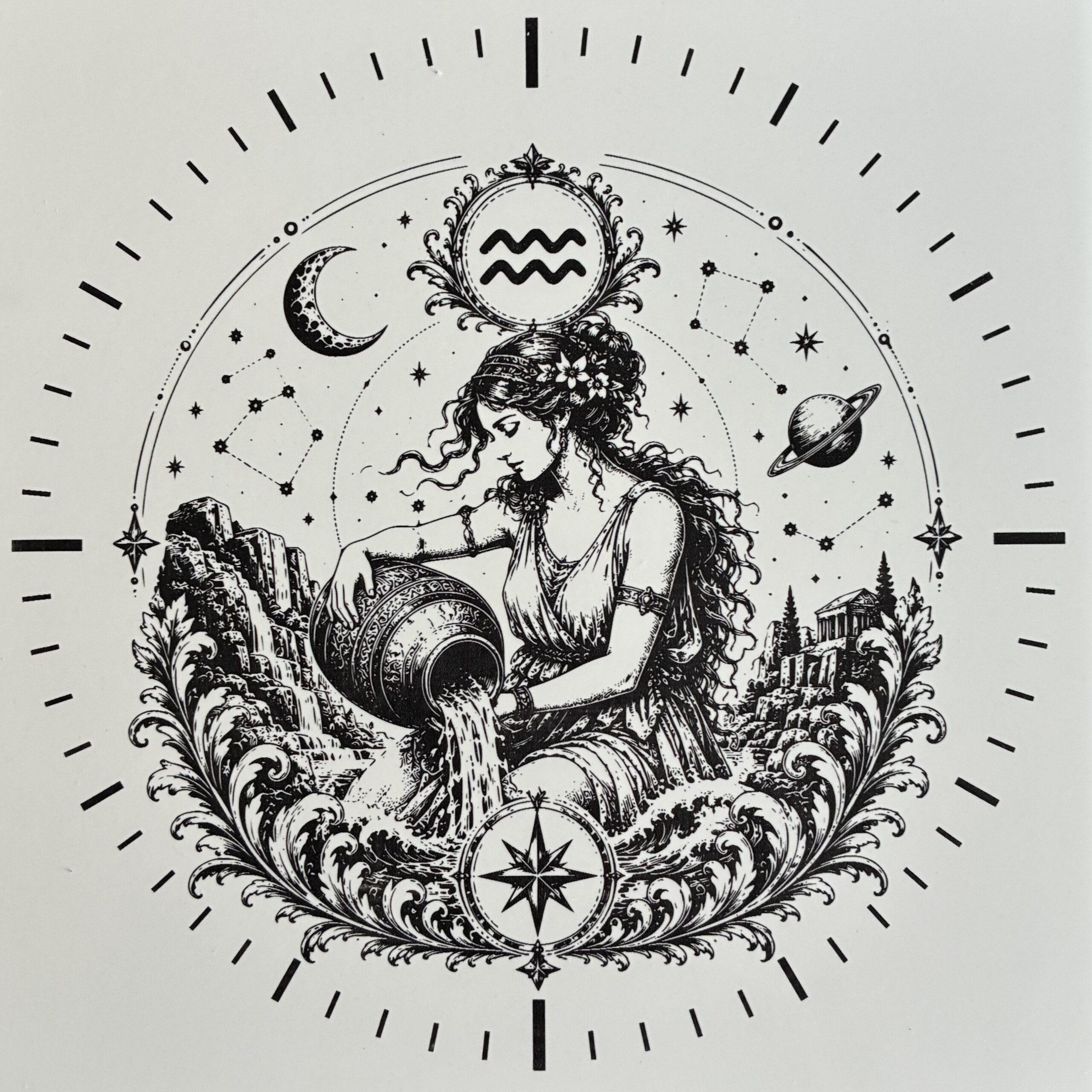 Aquarius Wall Clock