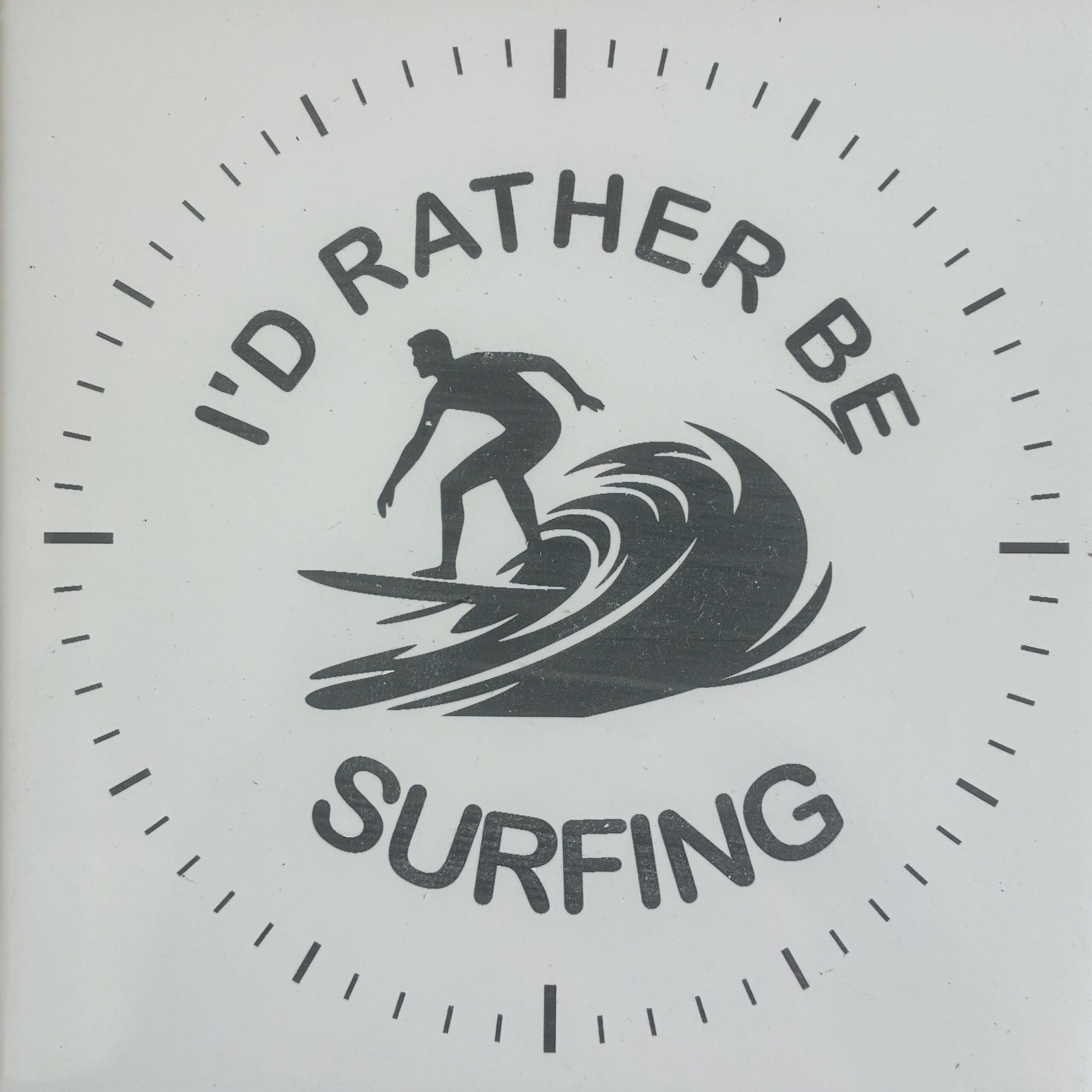 I’d rather be Surfing Wall Clock